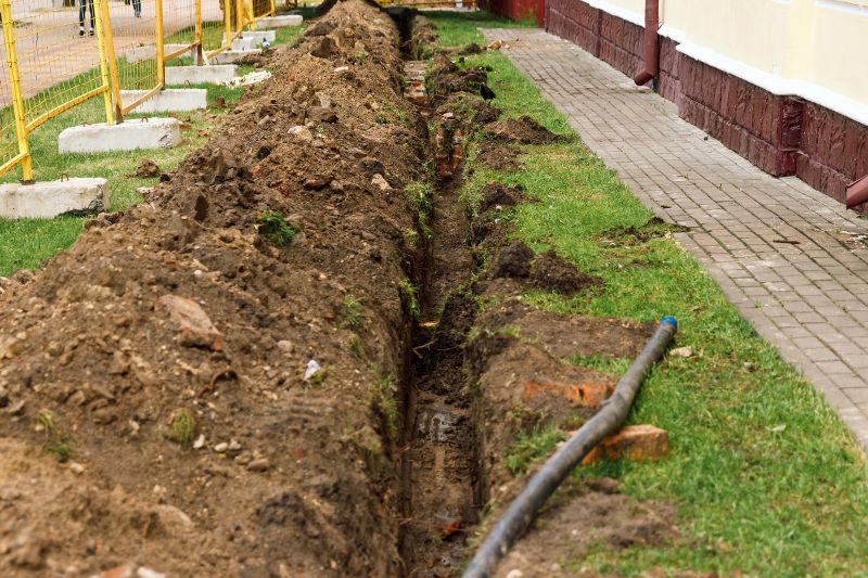 Excavation for Drain Placement