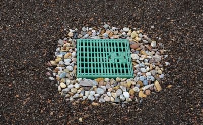 Drain Cover and Gravel Bed